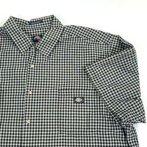 Dickies Work 3XL Mens Black White Check Shirt